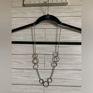 Silver tone circle Necklace